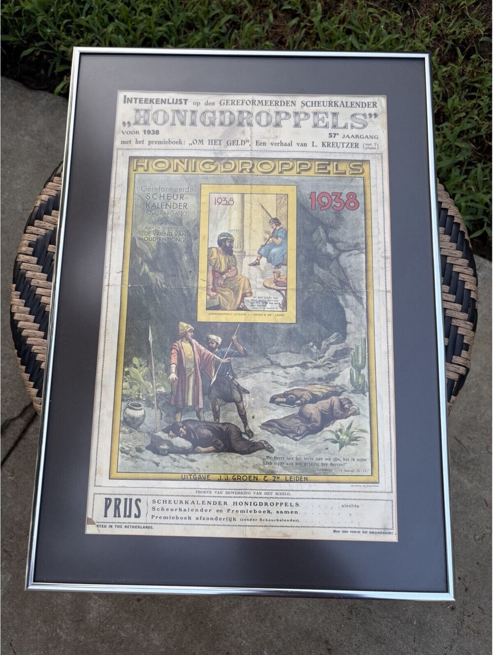 Original 1938 Dutch “Honigdroppels” Calendar Advertising Poster